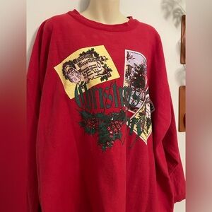 Vintage Venezia Christmas Pullover Red